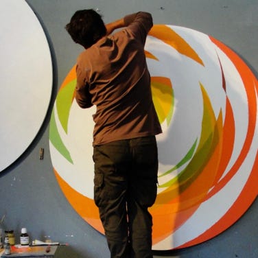 jorge young pintando rotomototondo