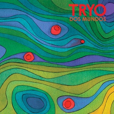 diseño carátula cd "dos mundos"del grupo de rock TRYO 2002